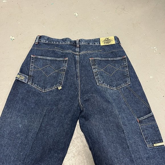 Snoop Dogg Jeans Size 38 Men Blue Denim Skater Y2k Straight Leg Baggy Carpenter - Picture 1 of 8